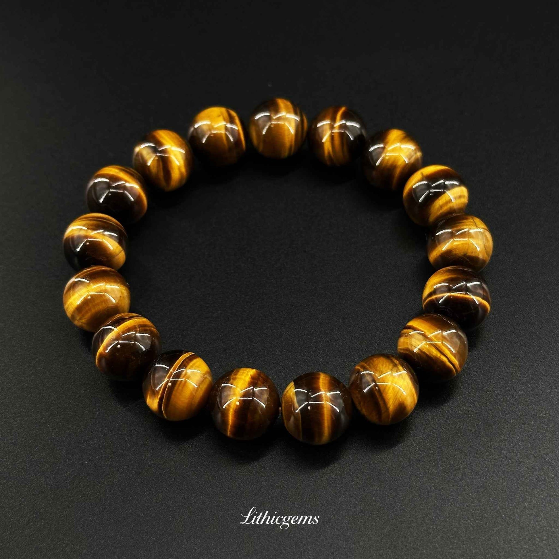 Lightning Tiger's Eye Bracelet - For Rapid Action, Power & Energetic Shifts - Lithicgems