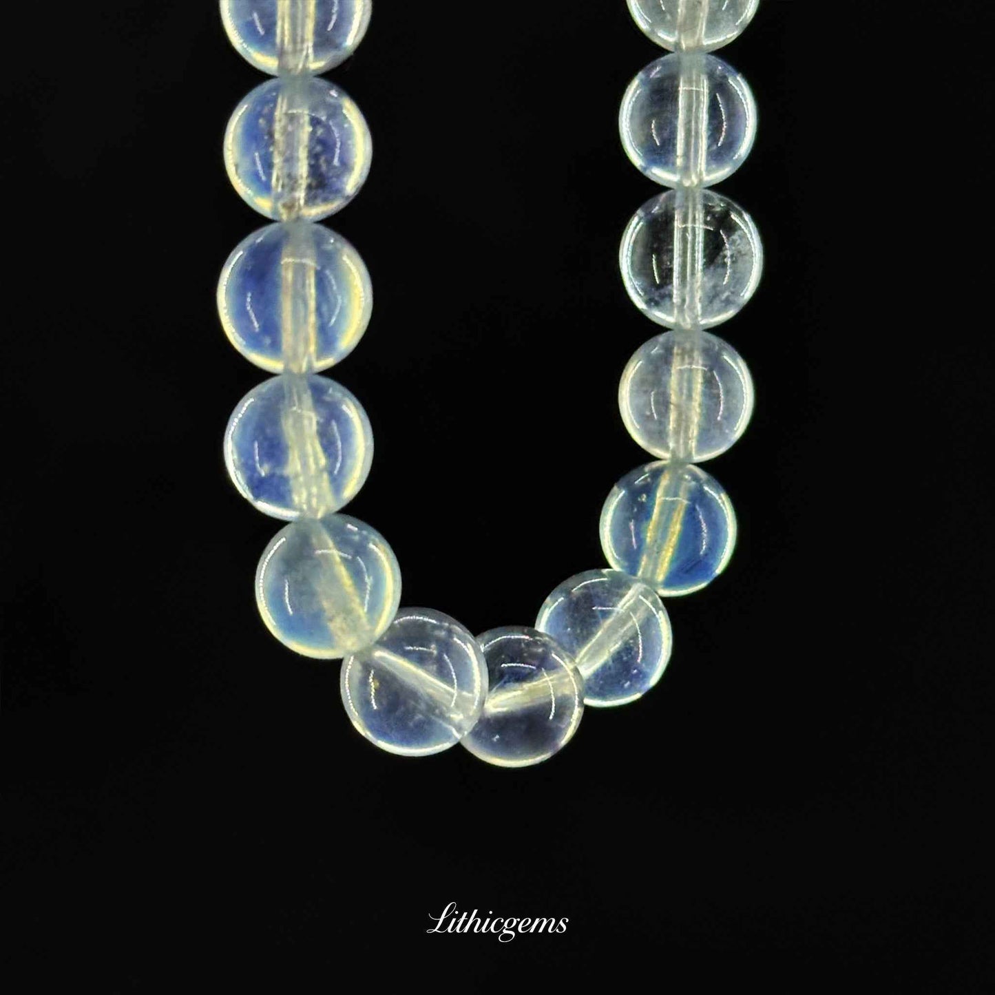 Ice Clear Aquamarine Bracelet - For Pure Mental Clarity & Soothing Communication - Lithicgems