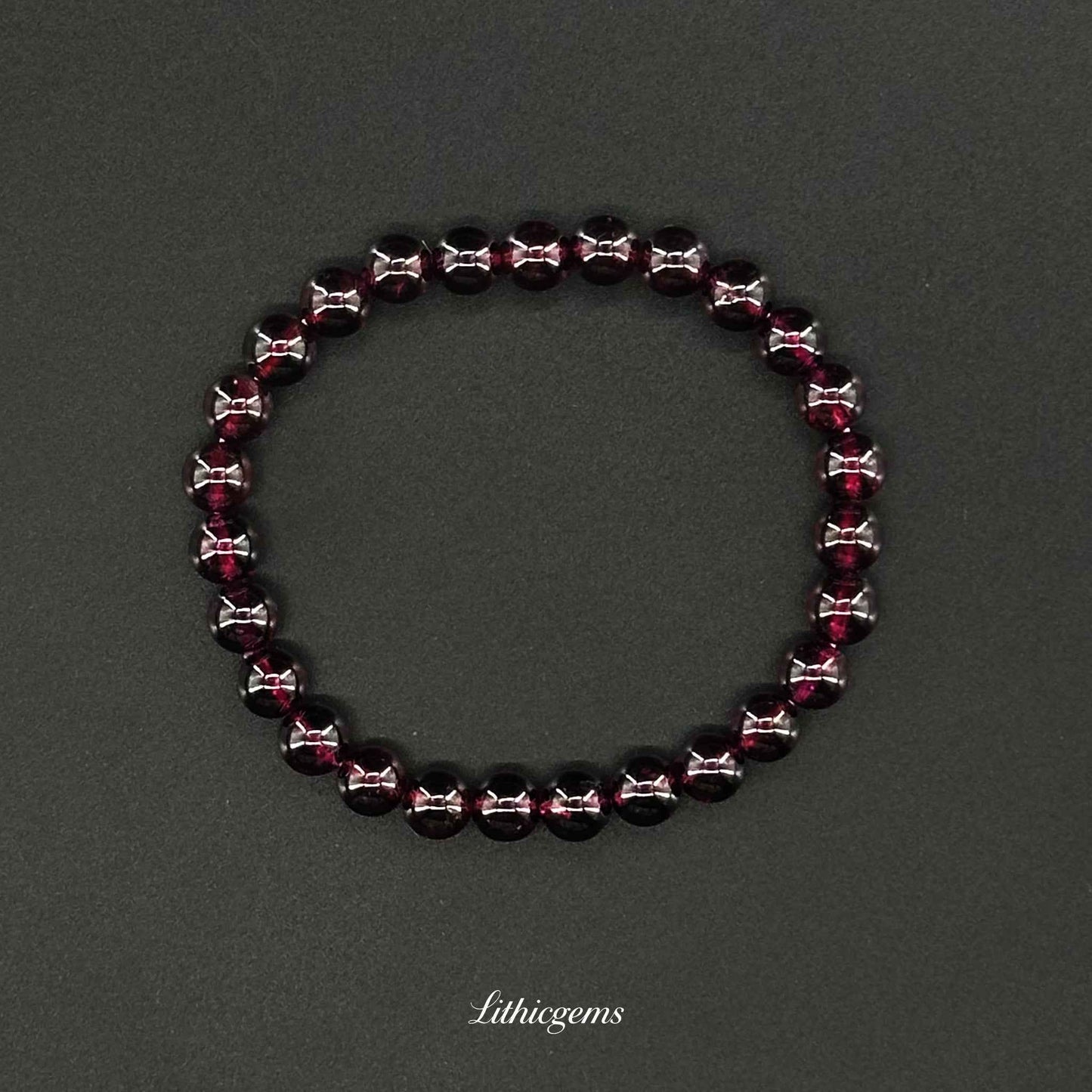 Rhodolite Garnet Bracelet - Stone of Divine Love & Spiritual Passion - Lithicgems