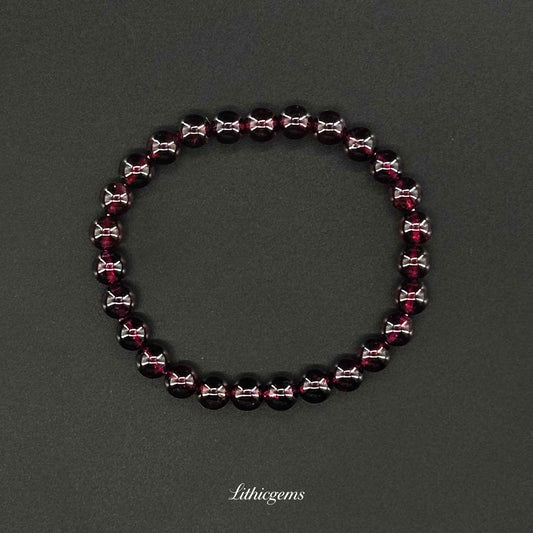Rhodolite Garnet Bracelet - Stone of Divine Love & Spiritual Passion - Lithicgems
