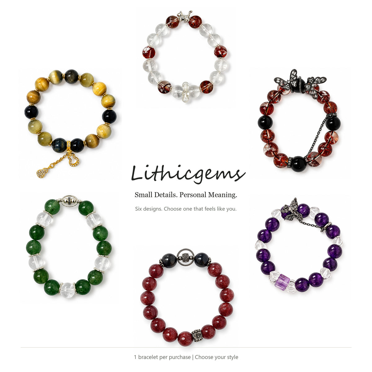 Green Quartz and Clear Crystal Beaded Bracelet with Silver-Tone Accents - Fashion Costume Jewelry for Daily Wear - Lithicgems
