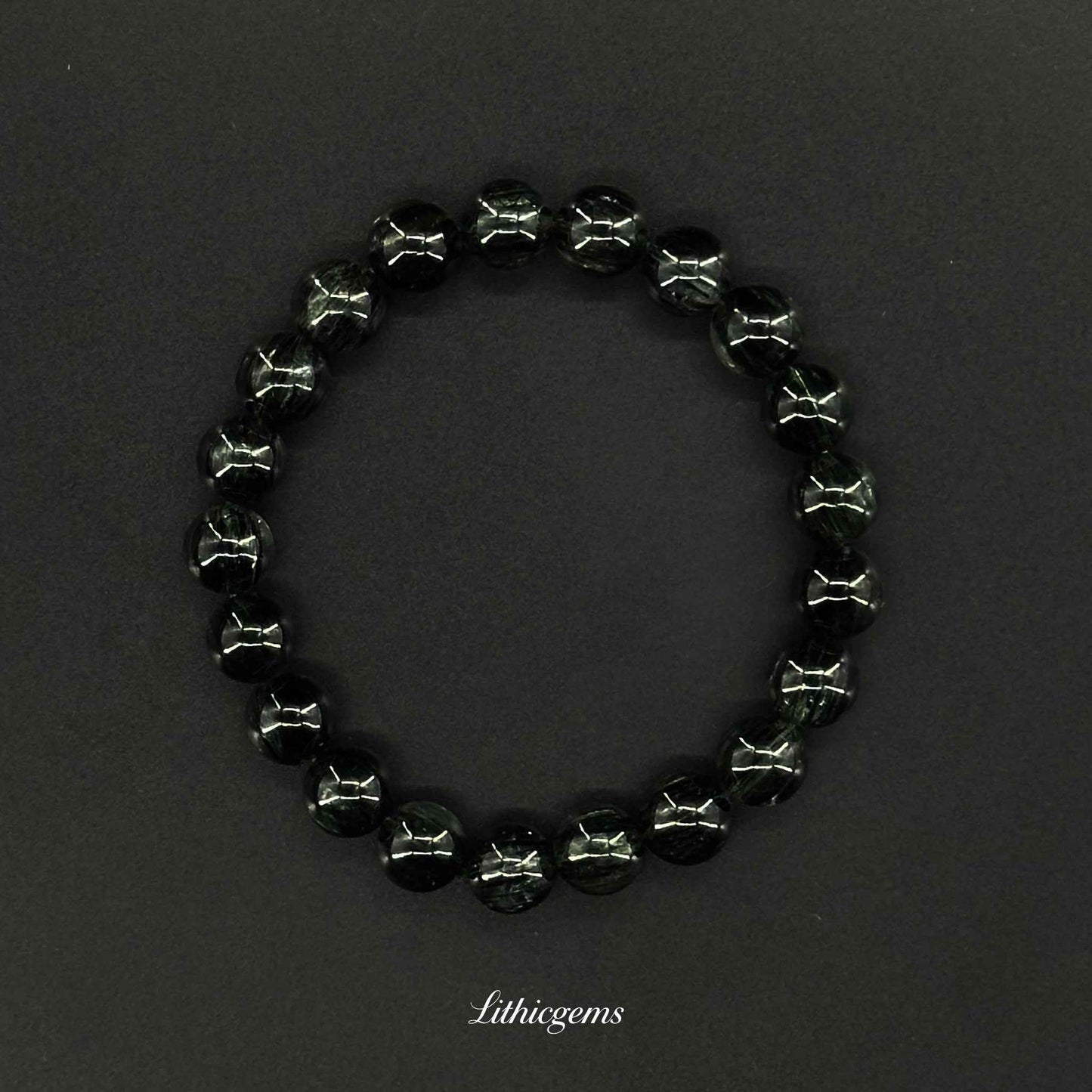 Custom Green Phantom Quartz Bracelet - Handmade Crystal for Wealth & Abundance