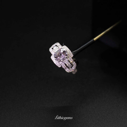 Custom 18K Gold Spinel Diamond Ring | AIGS/GUILD Certified | Handmade Jewelry - Lithicgems