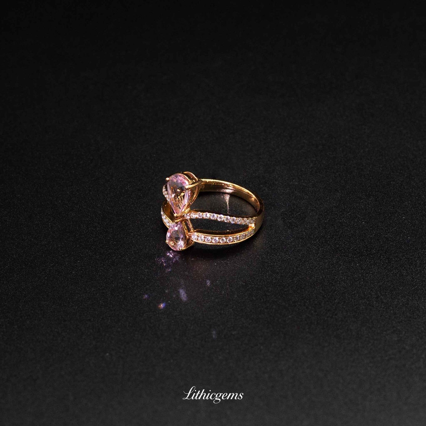 Custom 18K Gold Pink Morganite Ring | AIGS/GUILD Certified | Handmade Elegance