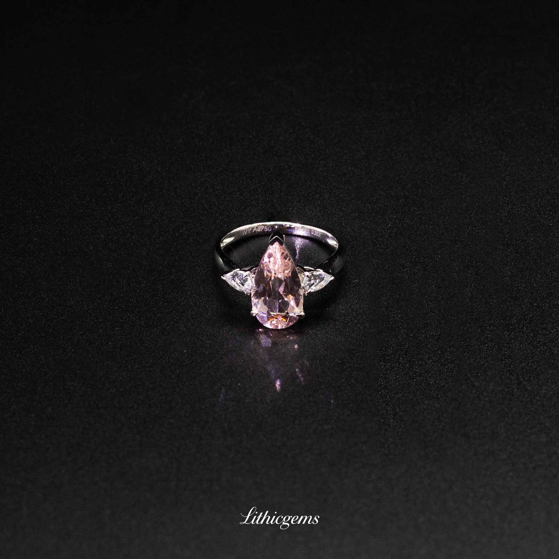 Custom 18K Gold Morganite Ring | AIGS/GUILD Certified | Handmade with Diamonds