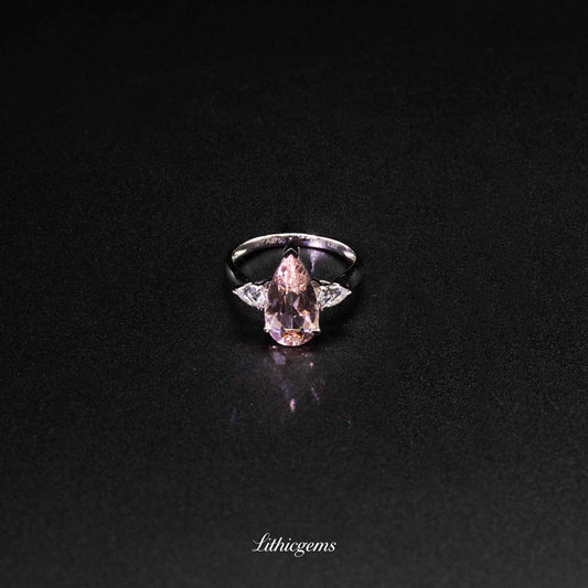 Custom 18K Gold Morganite Ring | AIGS/GUILD Certified | Handmade with Diamonds