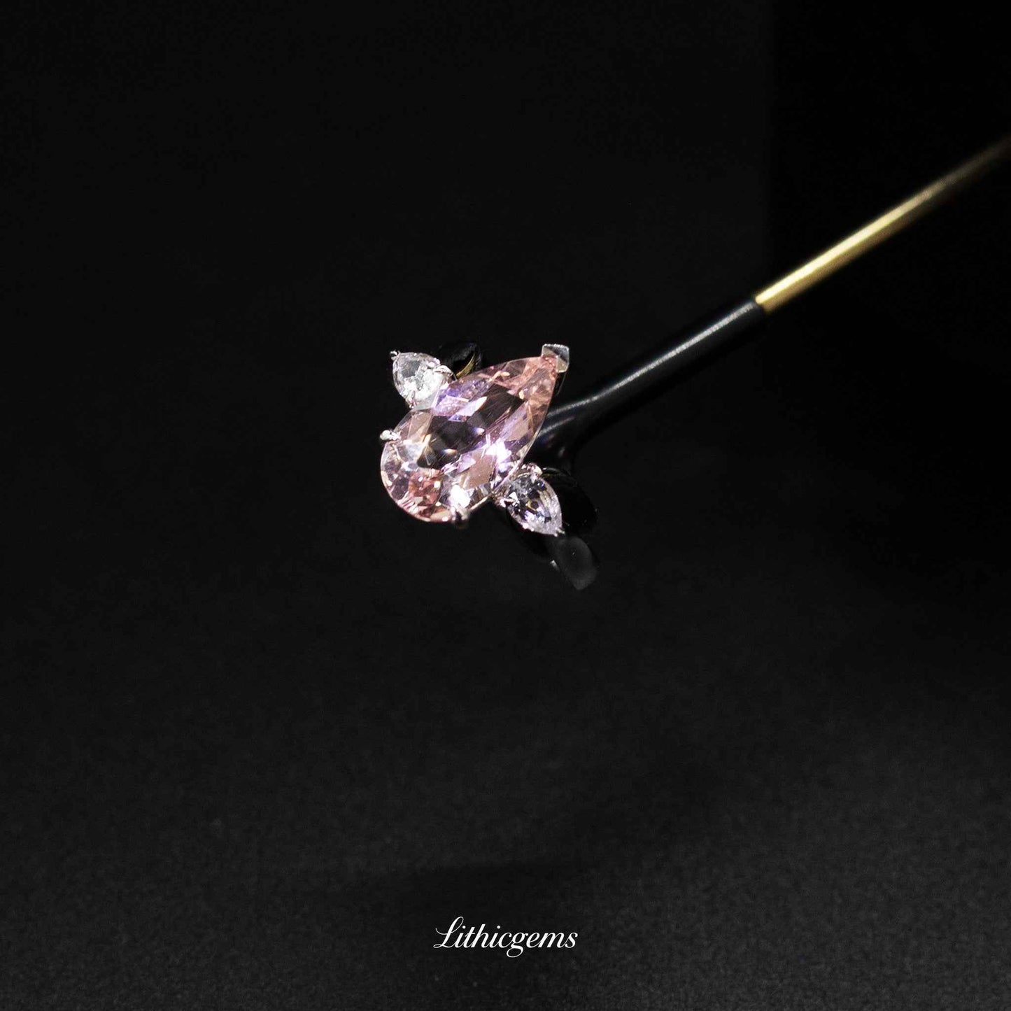 Custom 18K Gold Morganite Ring | AIGS/GUILD Certified | Handmade with Diamonds