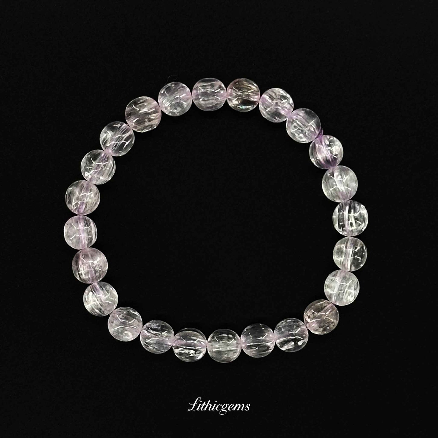 Custom Kunzite Bracelet - Handmade Lithium Quartz for Emotional Healing & Love