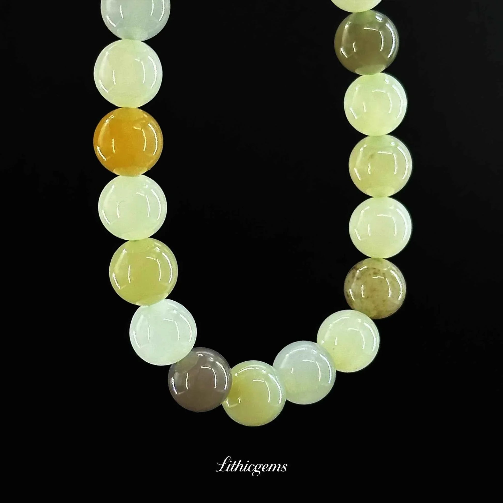 Authentic Hetian Jade Bracelet - Stone of Serenity, Wisdom & Graceful Energy - Lithicgems