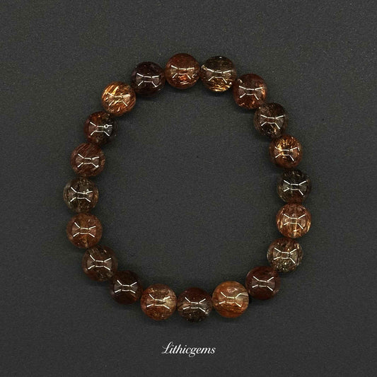Black Gold Super Seven Bracelet - Ultimate Protection & Abundance Crystal - Lithicgems
