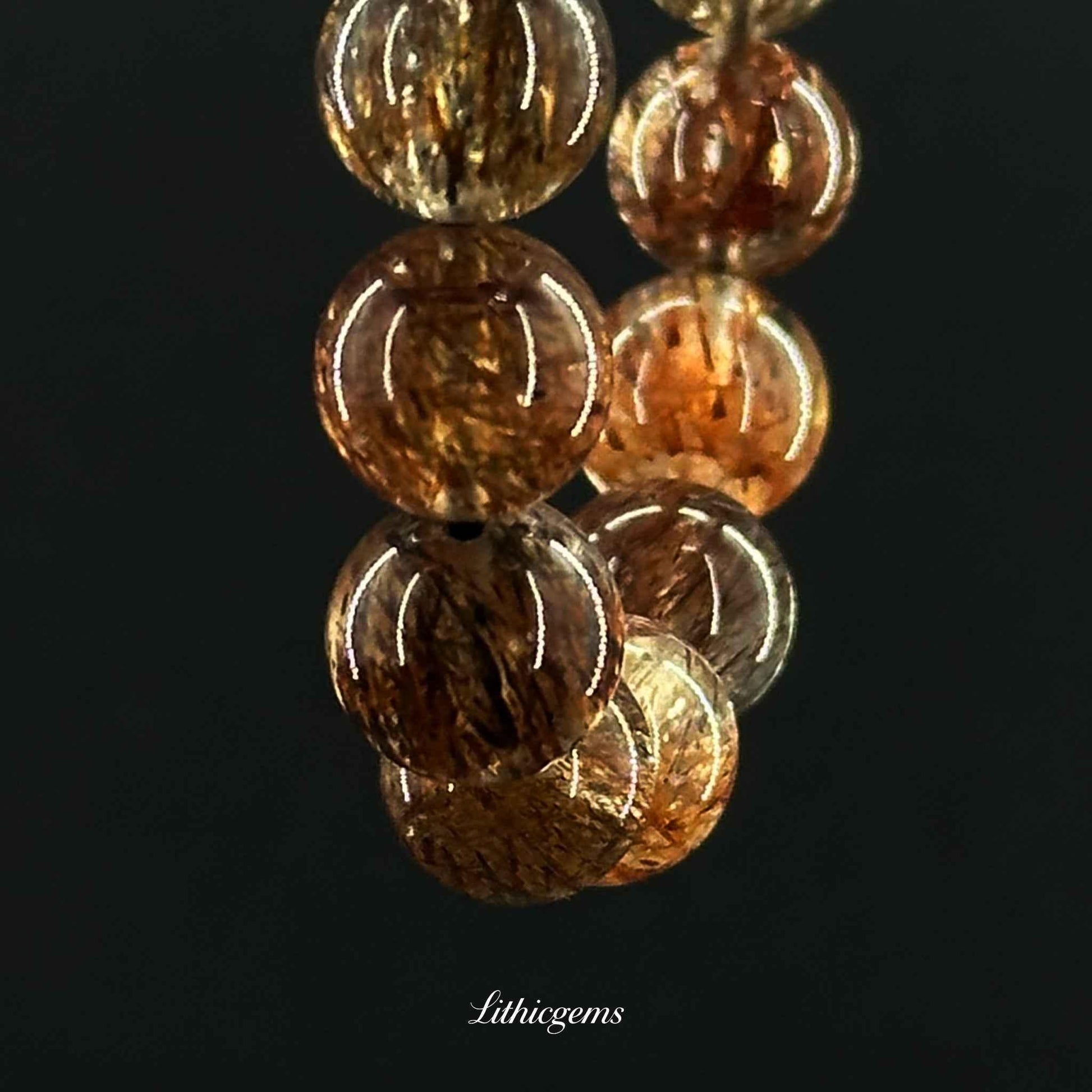 Black Gold Super Seven Bracelet - Ultimate Protection & Abundance Crystal - Lithicgems