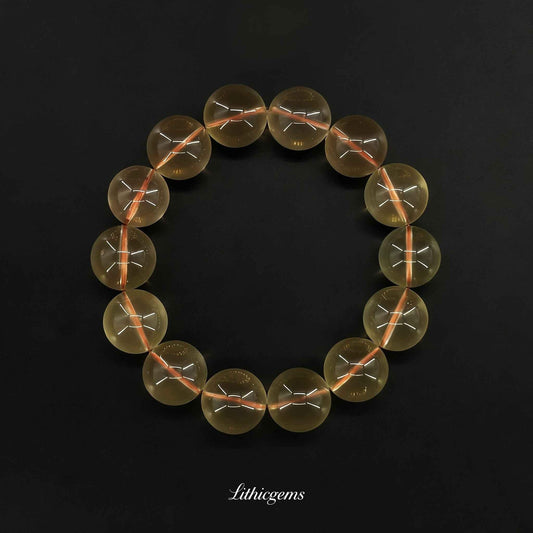 Brazilian Citrine Bracelet - Golden Sunshine Stone for Wealth & Confidence - Lithicgems