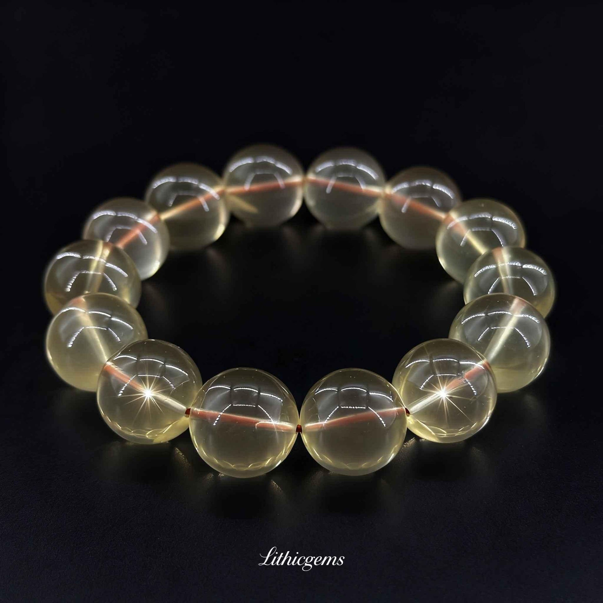 Brazilian Citrine Bracelet - Golden Sunshine Stone for Wealth & Confidence - Lithicgems