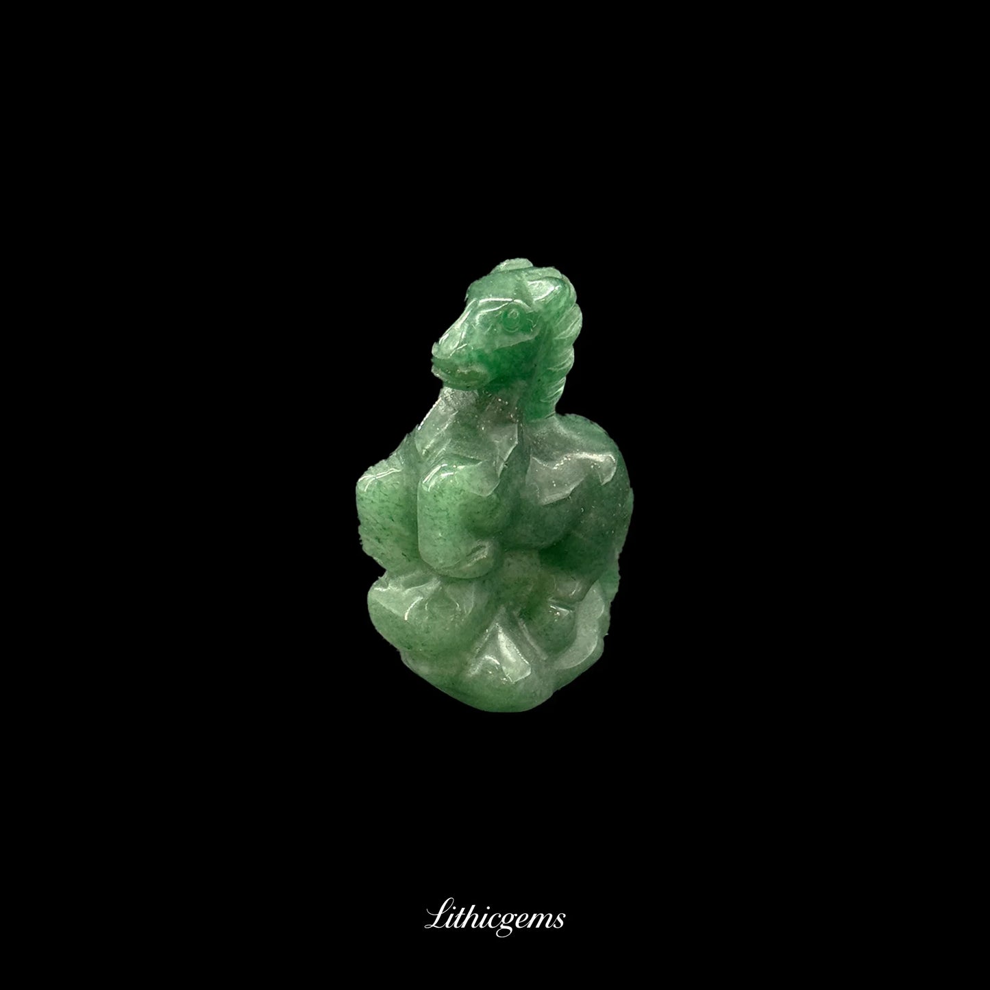 Cloud-Striding Crystal Horse Figurine (5cm) - Handcarved Gemstone Sculpture for Ascension & Divine Guidance - Lithicgems