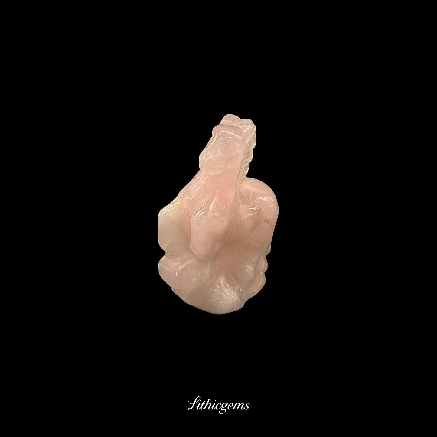 Cloud-Striding Crystal Horse Figurine (5cm) - Handcarved Gemstone Sculpture for Ascension & Divine Guidance - Lithicgems