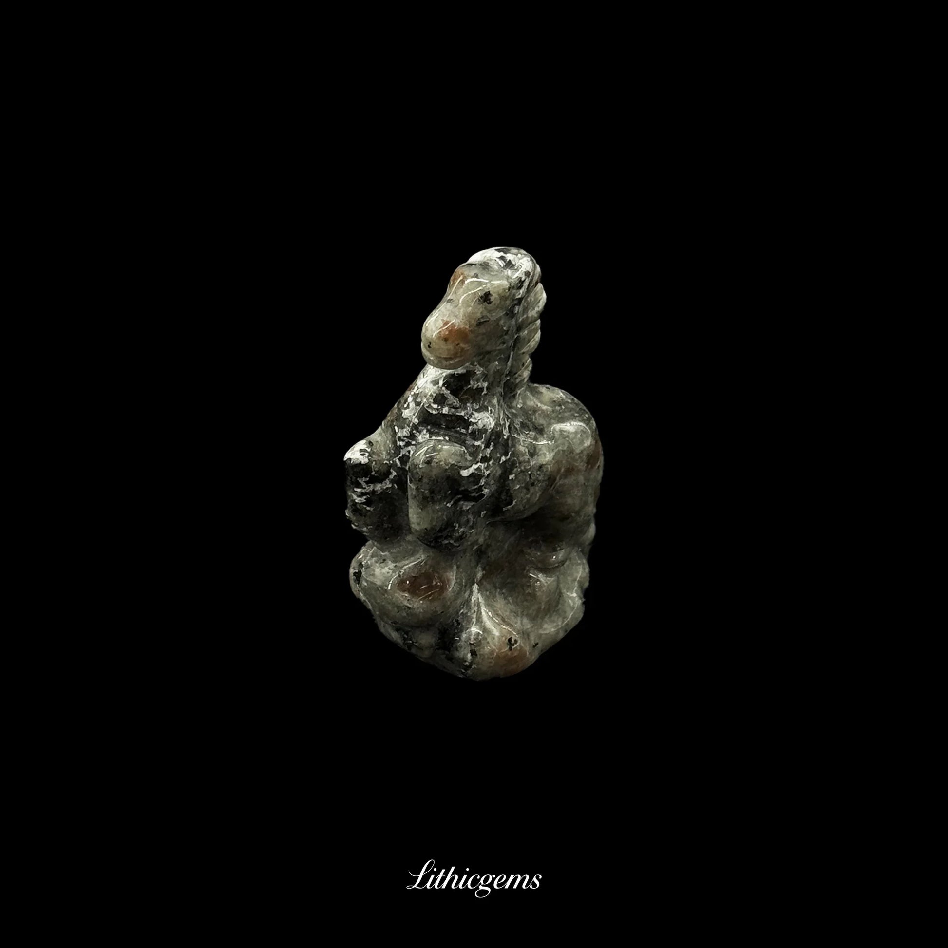 Cloud-Striding Crystal Horse Figurine (5cm) - Handcarved Gemstone Sculpture for Ascension & Divine Guidance - Lithicgems