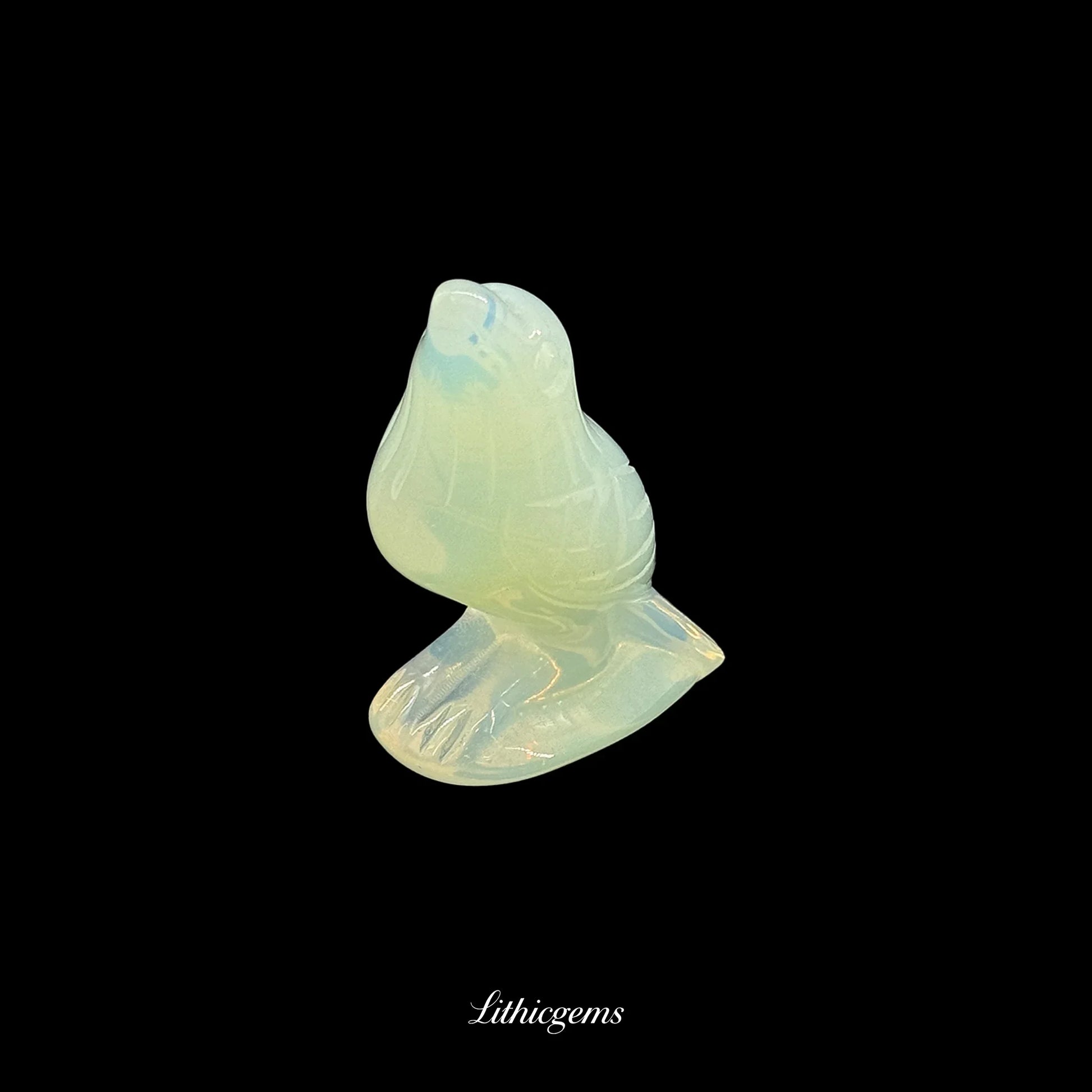 Crystal Gazing Bird Figurine (4cm) - Symbol of Hope, Vision & Aspiration - Lithicgems