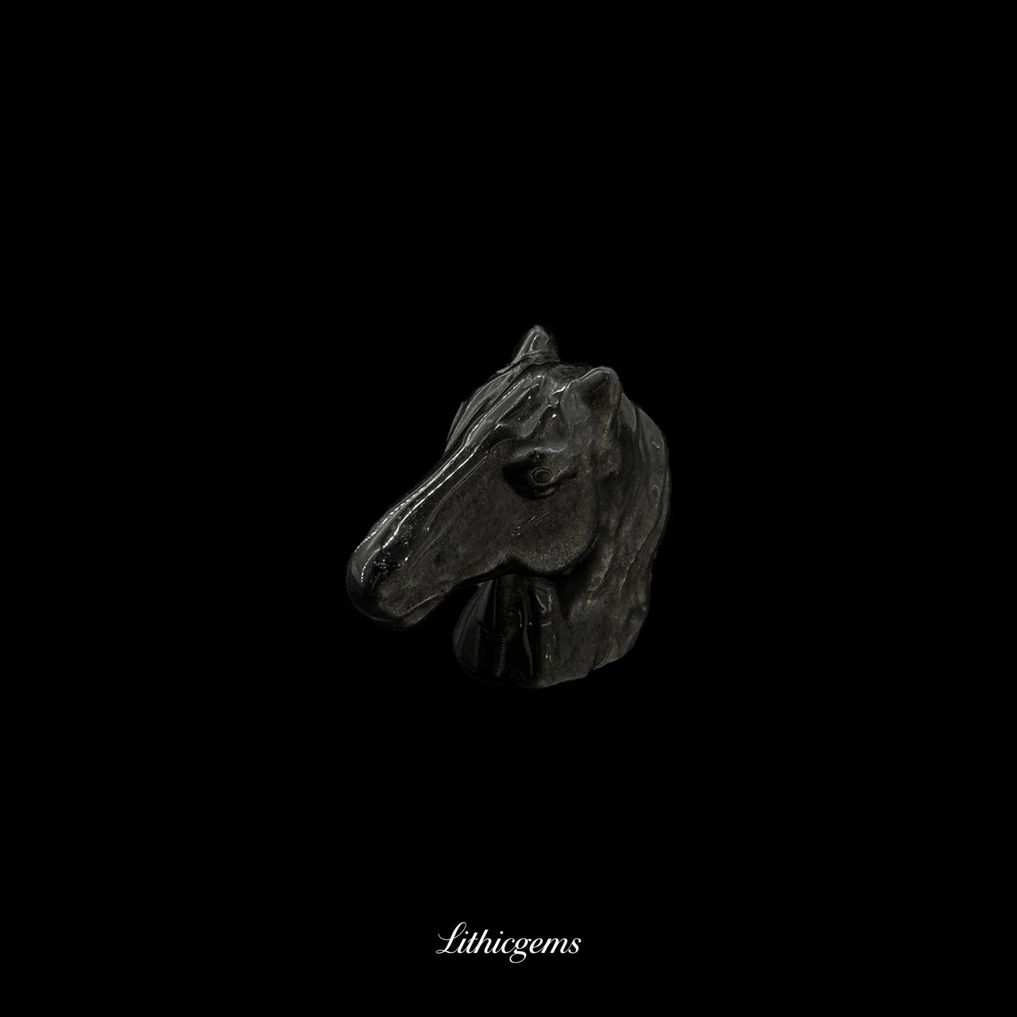 Crystal Horse Head Sculpture (5cm) - Handcarved Gemstone Bust for Leadership, Wisdom & Unbridled Focus - Lithicgems