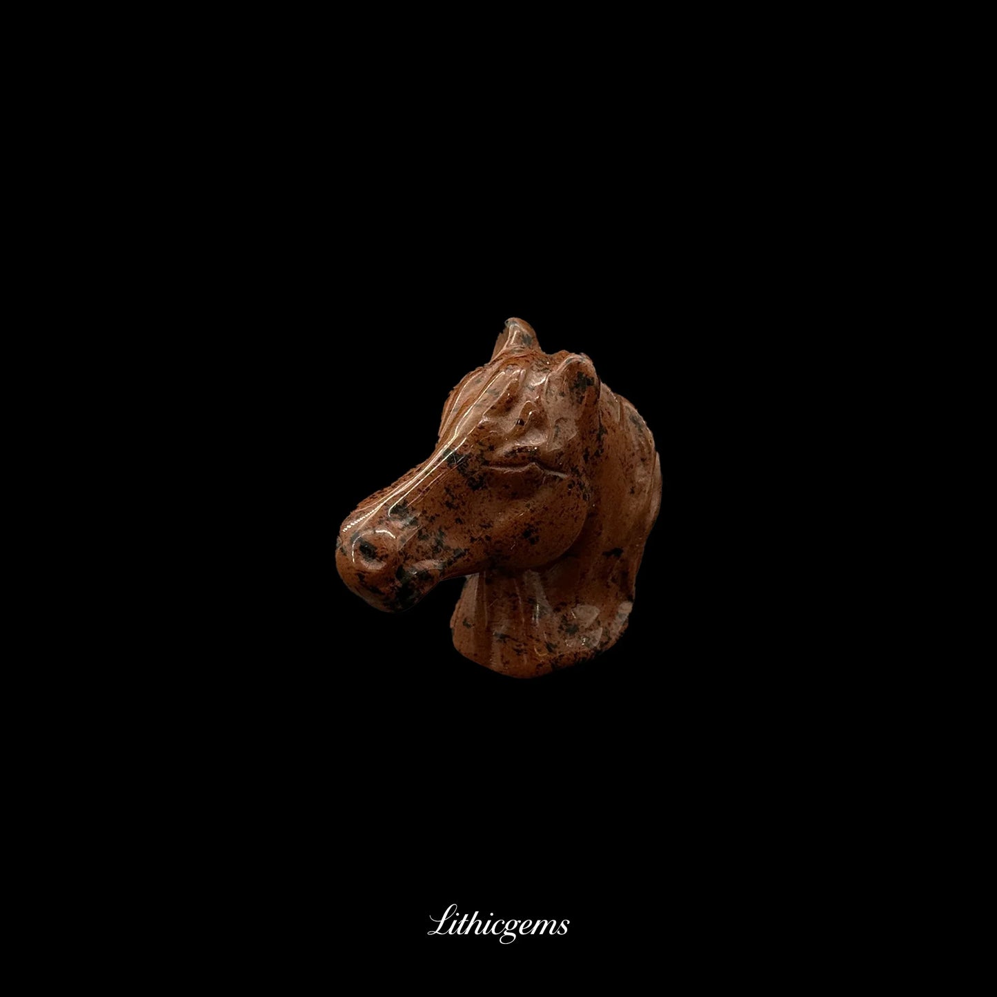 Crystal Horse Head Sculpture (5cm) - Handcarved Gemstone Bust for Leadership, Wisdom & Unbridled Focus - Lithicgems