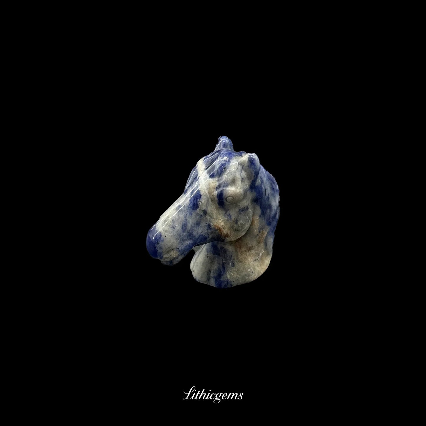 Crystal Horse Head Sculpture (5cm) - Handcarved Gemstone Bust for Leadership, Wisdom & Unbridled Focus - Lithicgems