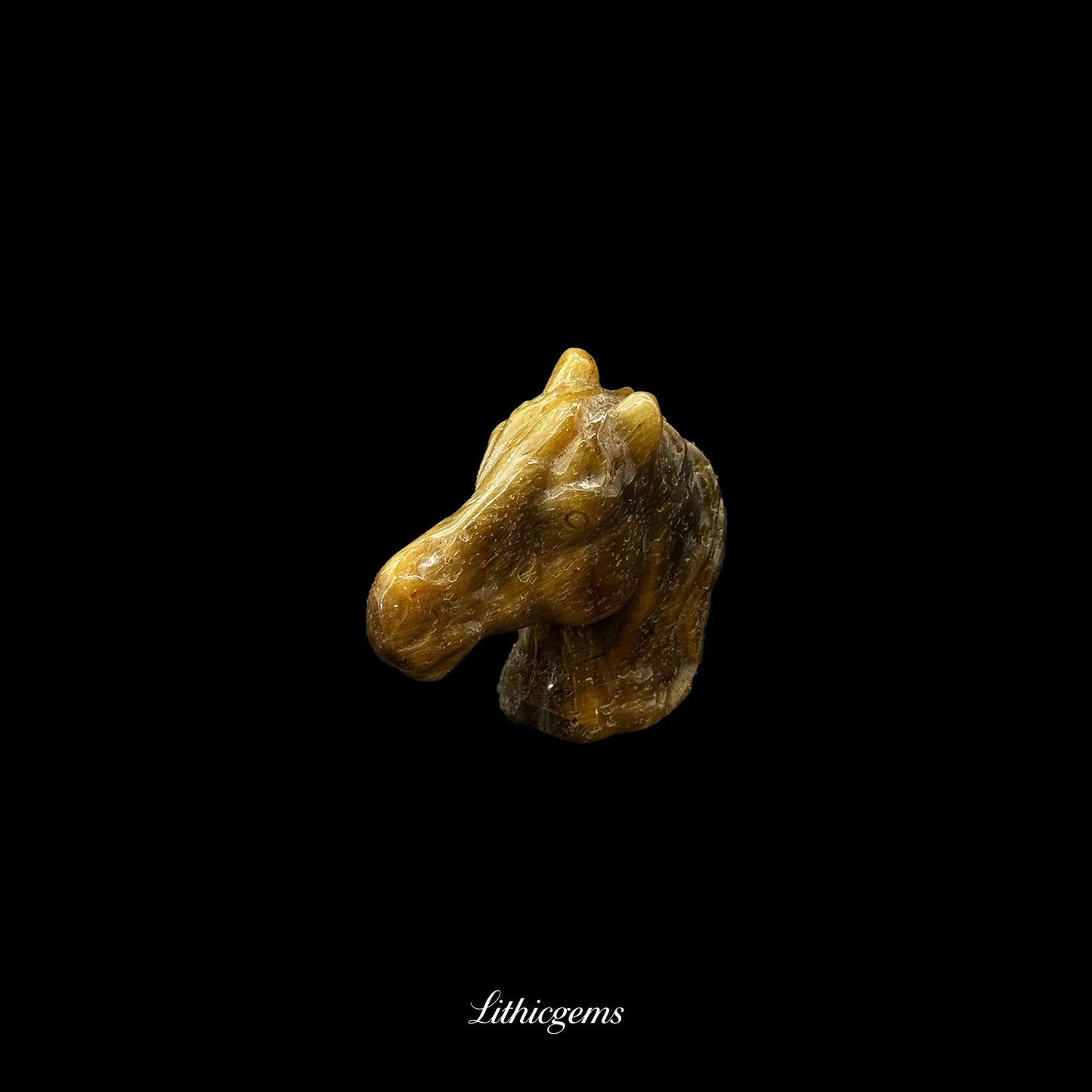Crystal Horse Head Sculpture (5cm) - Handcarved Gemstone Bust for Leadership, Wisdom & Unbridled Focus - Lithicgems