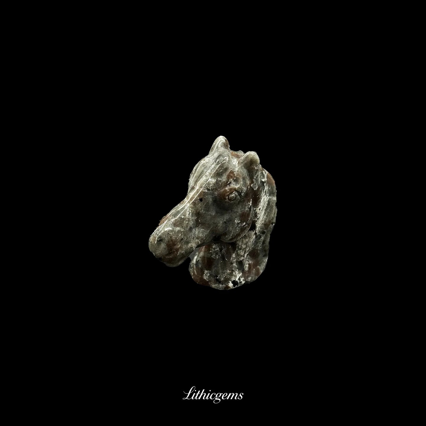 Crystal Horse Head Sculpture (5cm) - Handcarved Gemstone Bust for Leadership, Wisdom & Unbridled Focus - Lithicgems