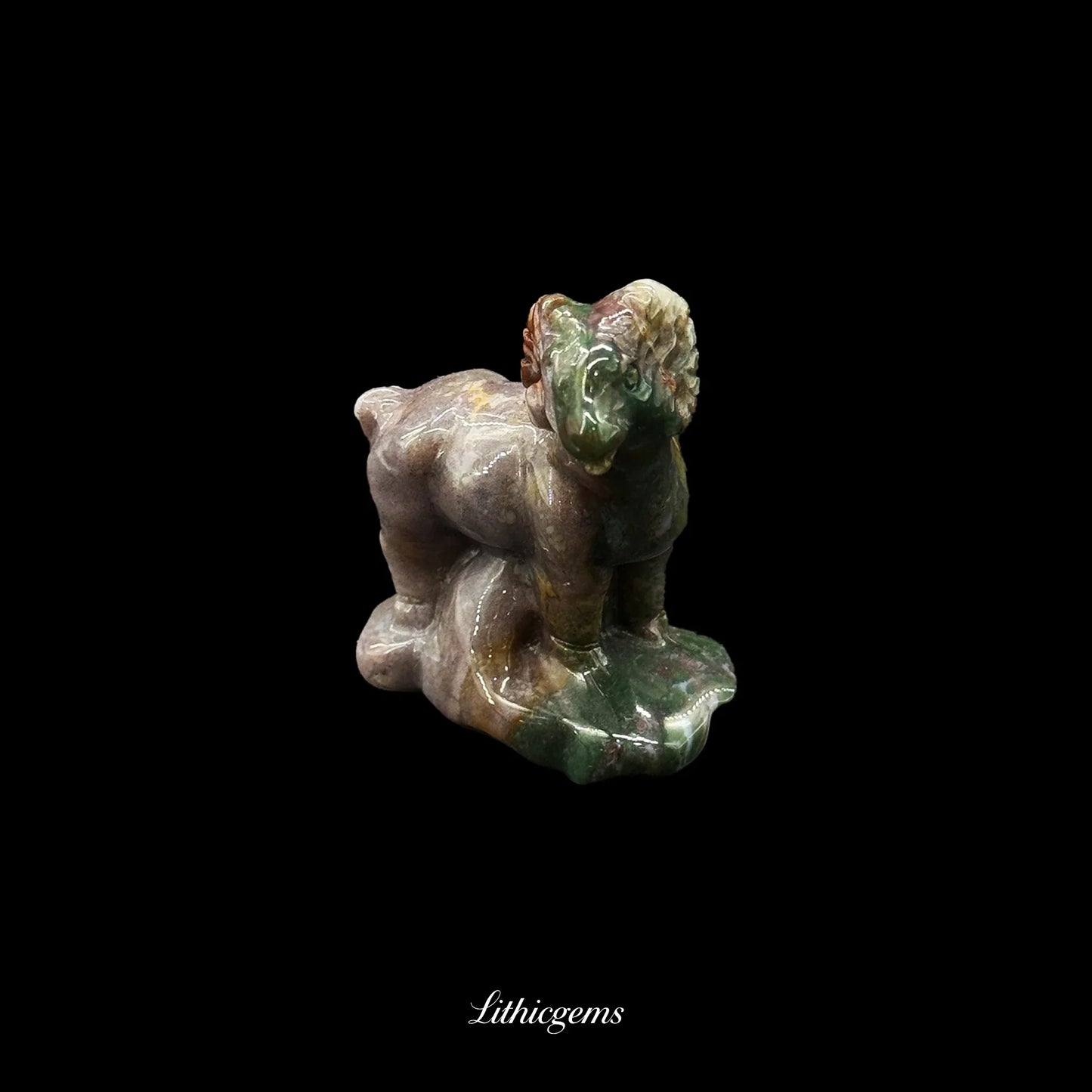 Crystal Mountain Goat Figurine (5cm) - Steadfast Climber for Ambition & Resilient Success - Lithicgems