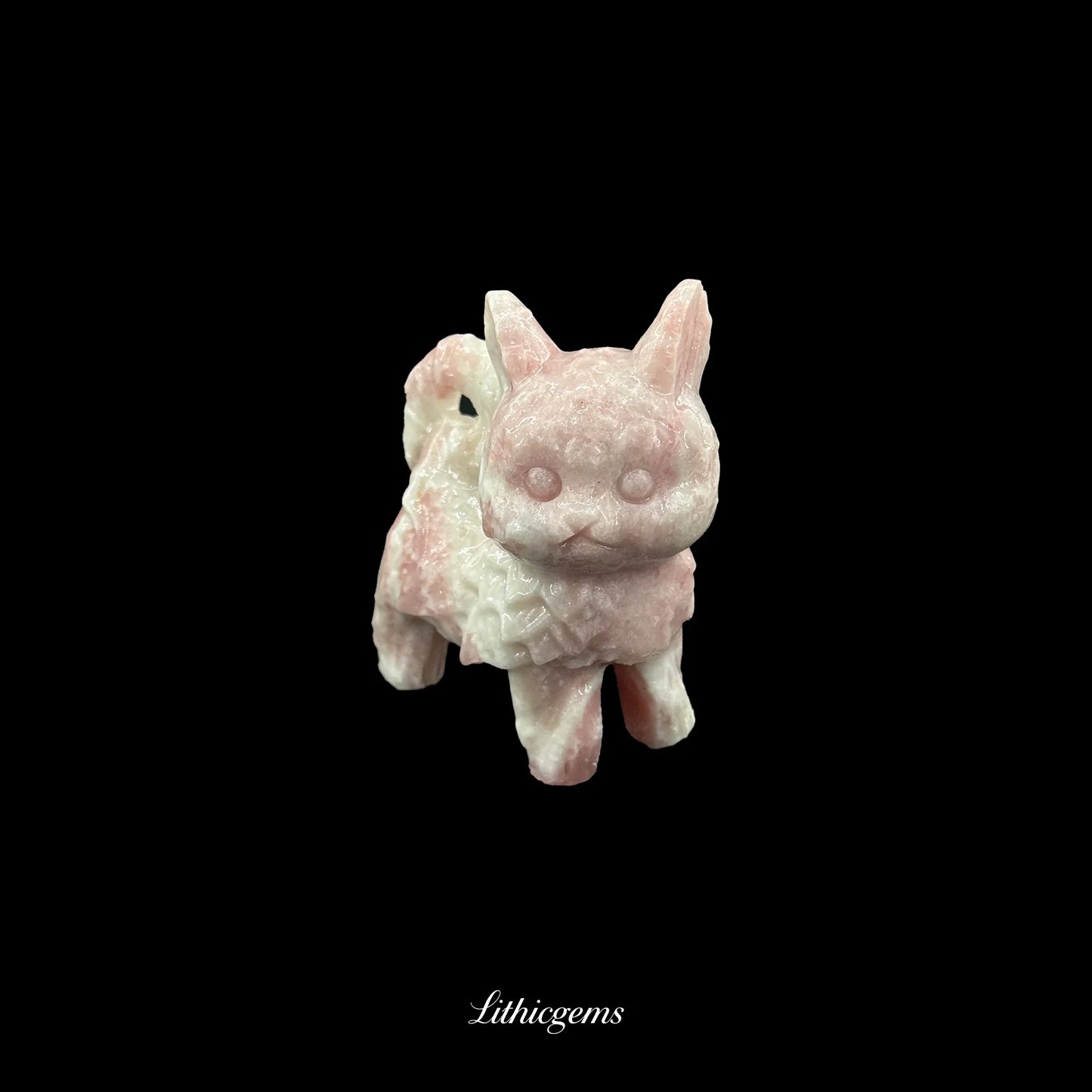 Crystal Sentinel Cat Figurine (6cm) - Guardian of Grace, Balance & Poised Energy - Lithicgems