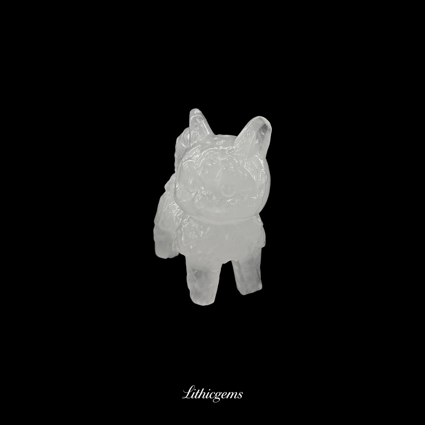 Crystal Sentinel Cat Figurine (6cm) - Guardian of Grace, Balance & Poised Energy - Lithicgems