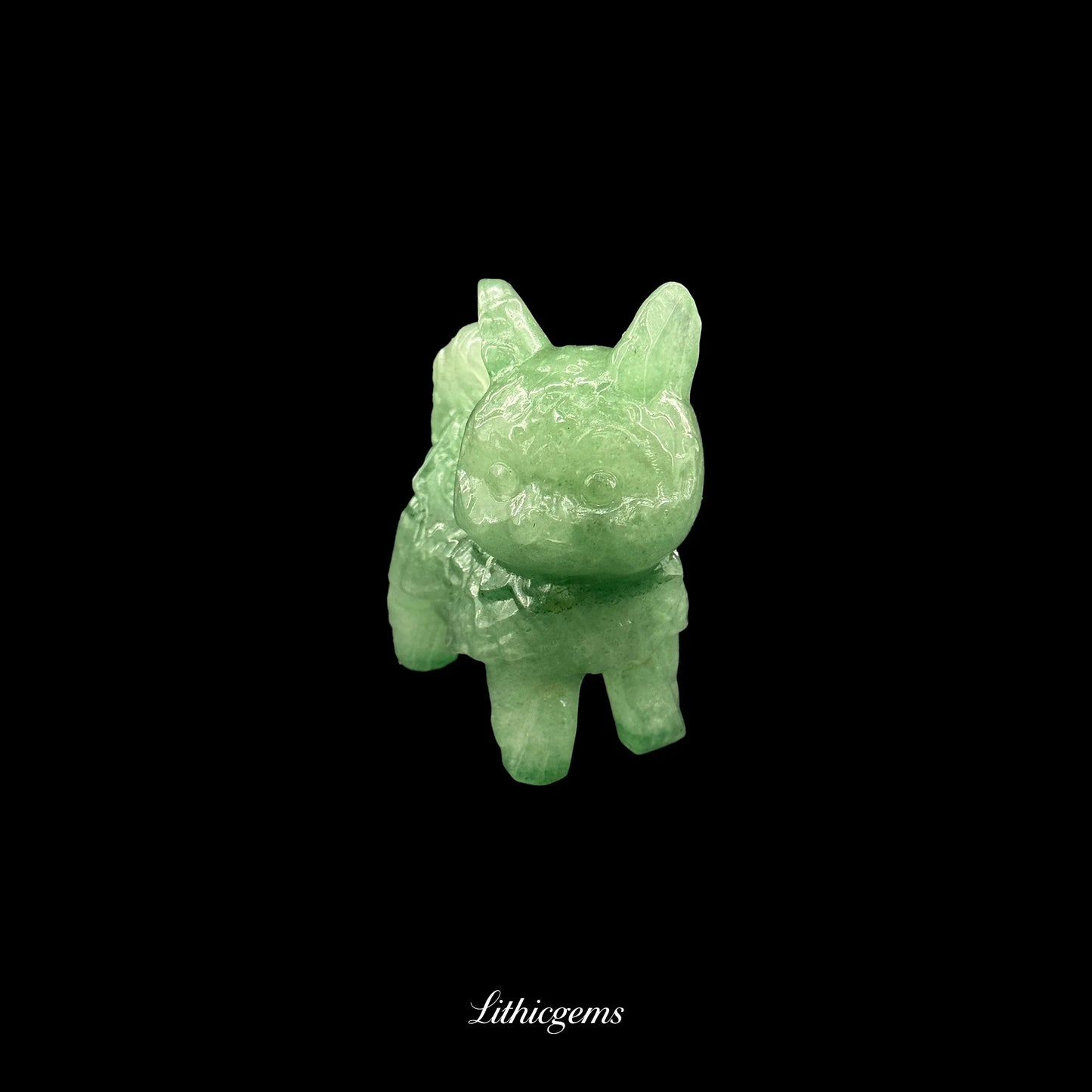 Crystal Sentinel Cat Figurine (6cm) - Guardian of Grace, Balance & Poised Energy - Lithicgems