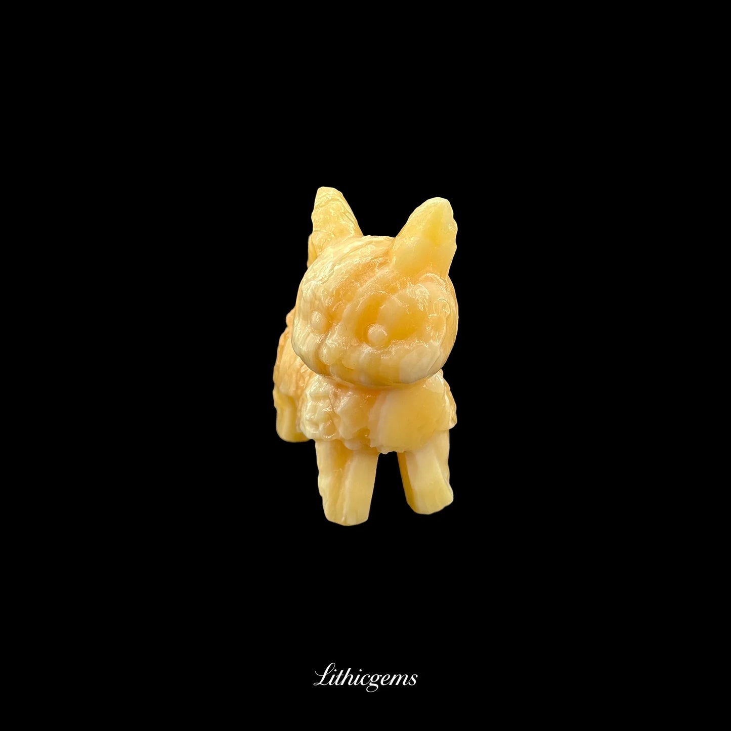 Crystal Sentinel Cat Figurine (6cm) - Guardian of Grace, Balance & Poised Energy - Lithicgems