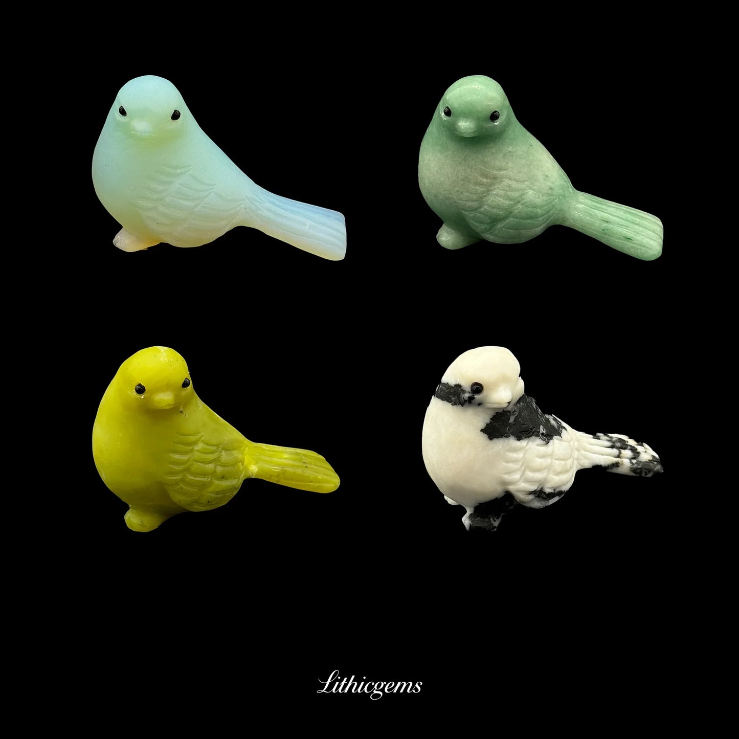 Crystal Sparrow Figurine (4cm) - Pocket-Sized Symbol of Joy & Everyday Resilience - Lithicgems