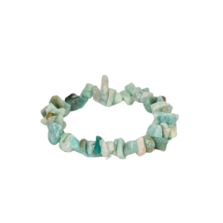 Custom Amazonite Chip Bracelet 7-8mm | Natural Stone Irregular Chip Stretch Bracelet | Lithicgems - Lithicgems