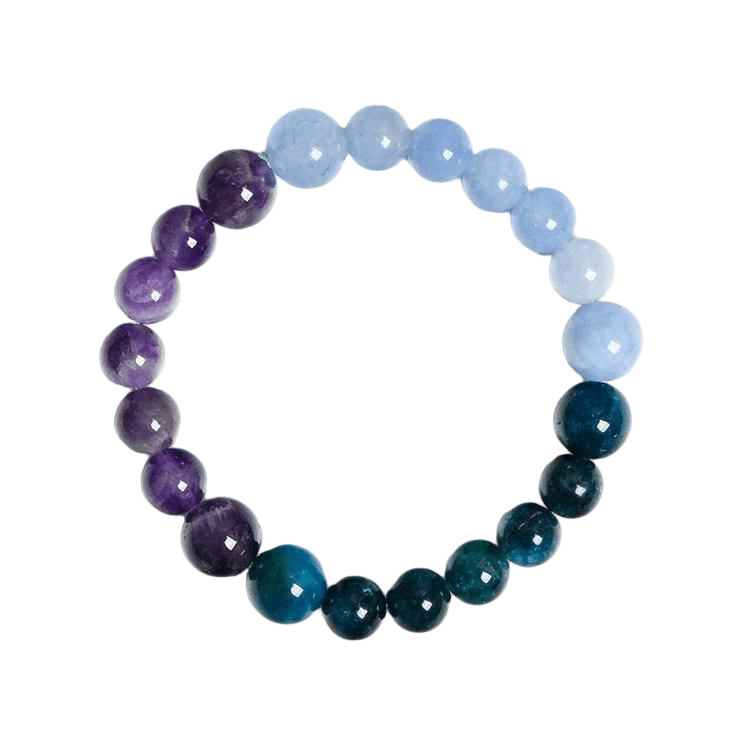 Custom Aquarius Zodiac Bracelet 8-10mm | Natural Crystal Constellation Stretch Bracelet | Lithicgems - Lithicgems