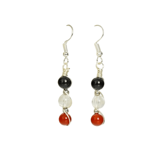 Genuine Aries Zodiac Pendant Earrings – Handcrafted for Courage & Energy - Lithicgems