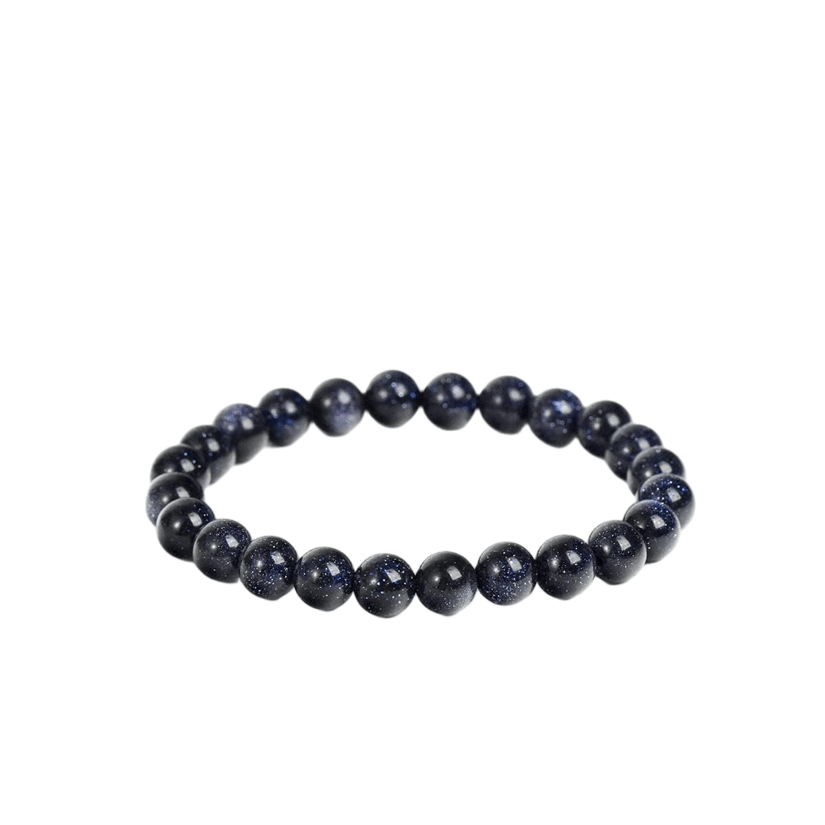 Custom Blue Sandstone Bracelet 8mm | Sparkling Natural Stone Beaded Bracelet | Lithicgems - Lithicgems