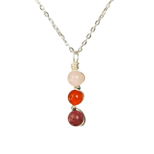 Custom Cancer Zodiac Pendant 8mm | Natural Crystal Constellation Necklace 49cm | Lithicgems - Lithicgems