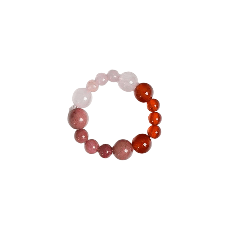 Custom Cancer Zodiac Ring 4-6mm | Natural Crystal Constellation Stretch Ring | Lithicgems - Lithicgems