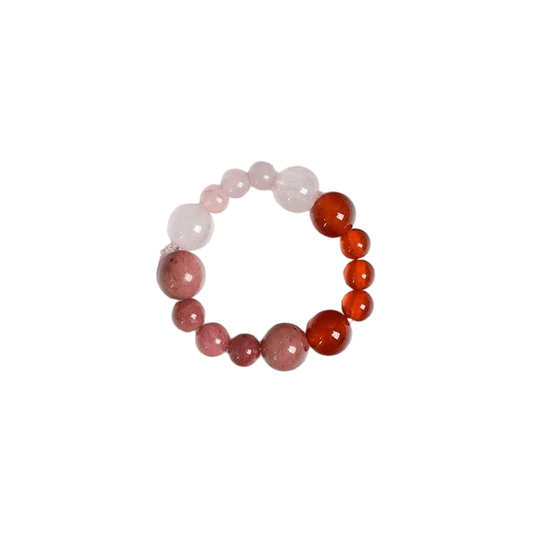 Custom Cancer Zodiac Ring 4-6mm | Natural Crystal Constellation Stretch Ring | Lithicgems - Lithicgems