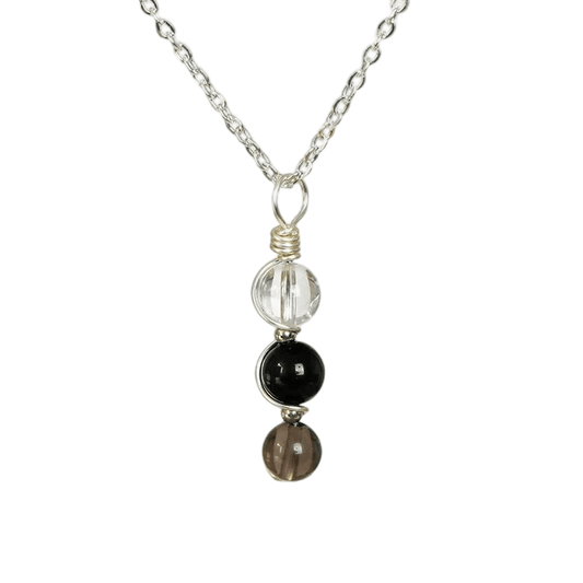 Custom Capricorn Zodiac Pendant 8mm | Natural Crystal Constellation Necklace 49cm | Lithicgems - Lithicgems
