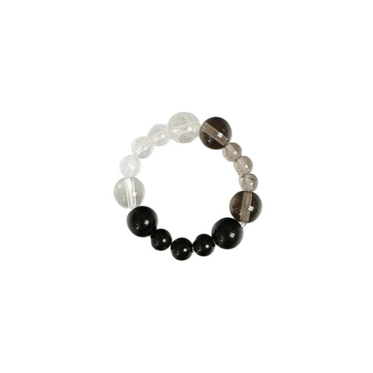 Custom Capricorn Zodiac Ring 4-6mm | Natural Crystal Constellation Stretch Ring | Lithicgems - Lithicgems