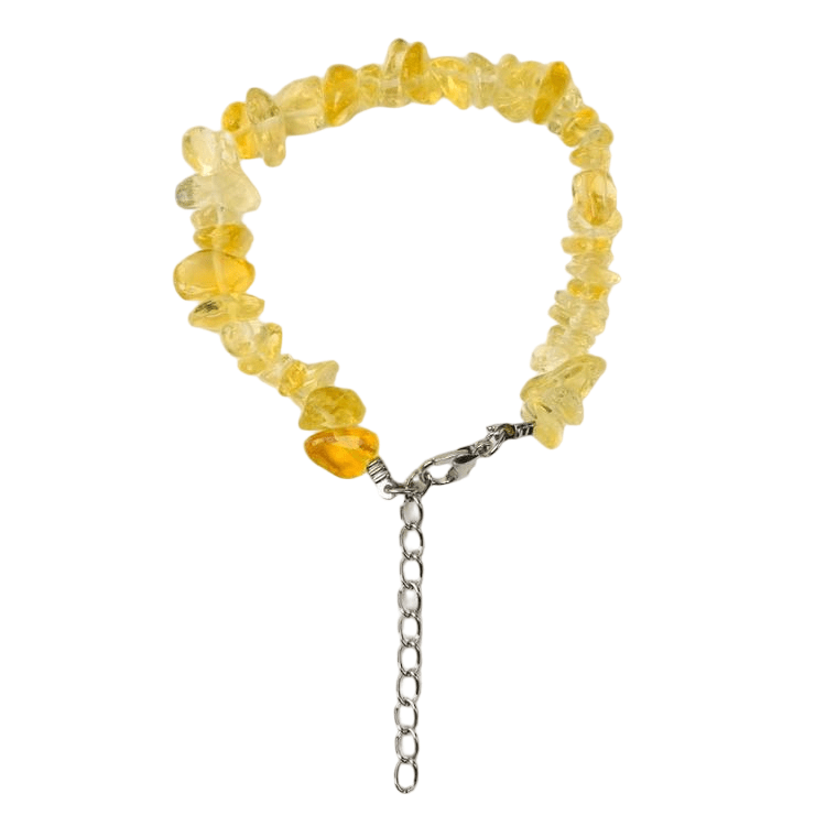 Custom Citrine Chip Bracelet 5-8mm | Natural Crystal Irregular Chip Stretch Bracelet | Lithicgems - Lithicgems