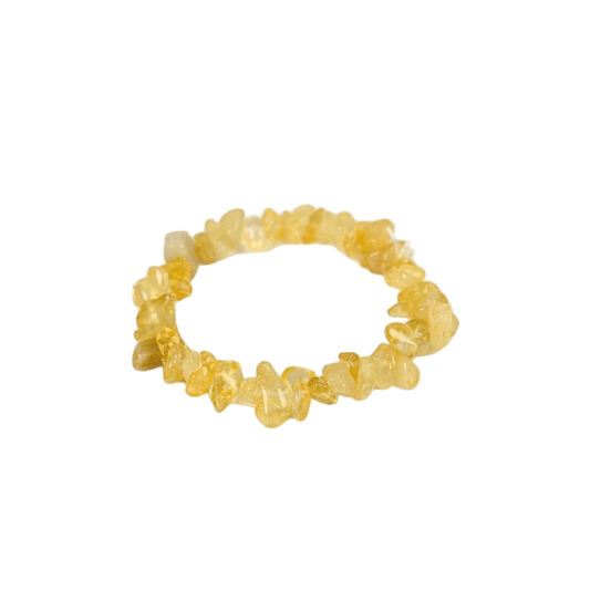 Custom Citrine Chip Bracelet 7-8mm | Natural Crystal Irregular Chip Stretch Bracelet | Lithicgems - Lithicgems