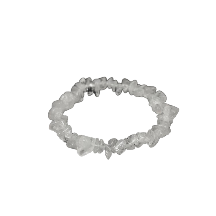 Custom Clear Quartz Chip Bracelet 7-8mm | Natural Crystal Mixed Irregular Chip Stretch Bracelet | Lithicgems - Lithicgems