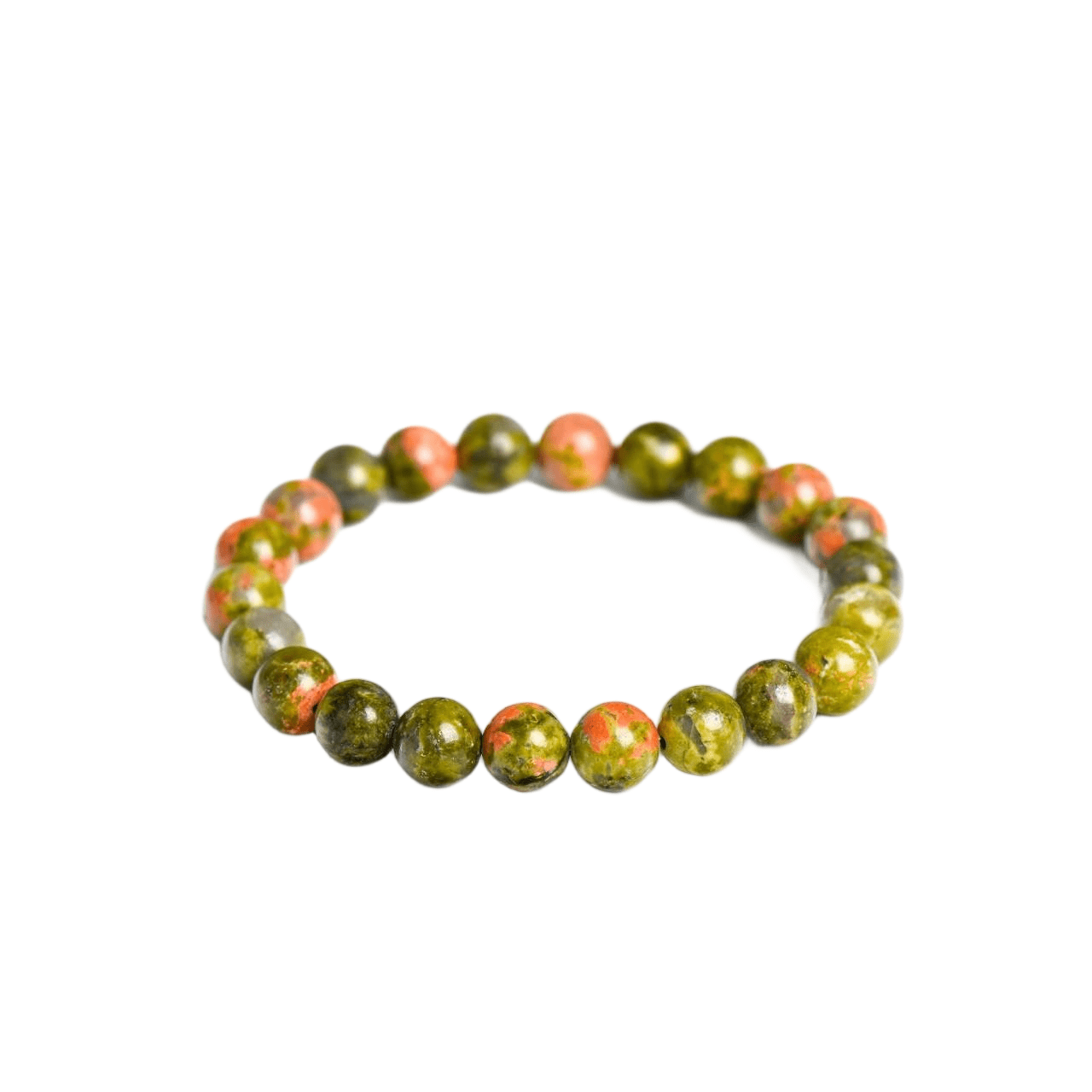 Custom Flower Zoisite Bracelet 8mm | Natural Green & Pink Crystal Beaded Bracelet | Lithicgems - Lithicgems