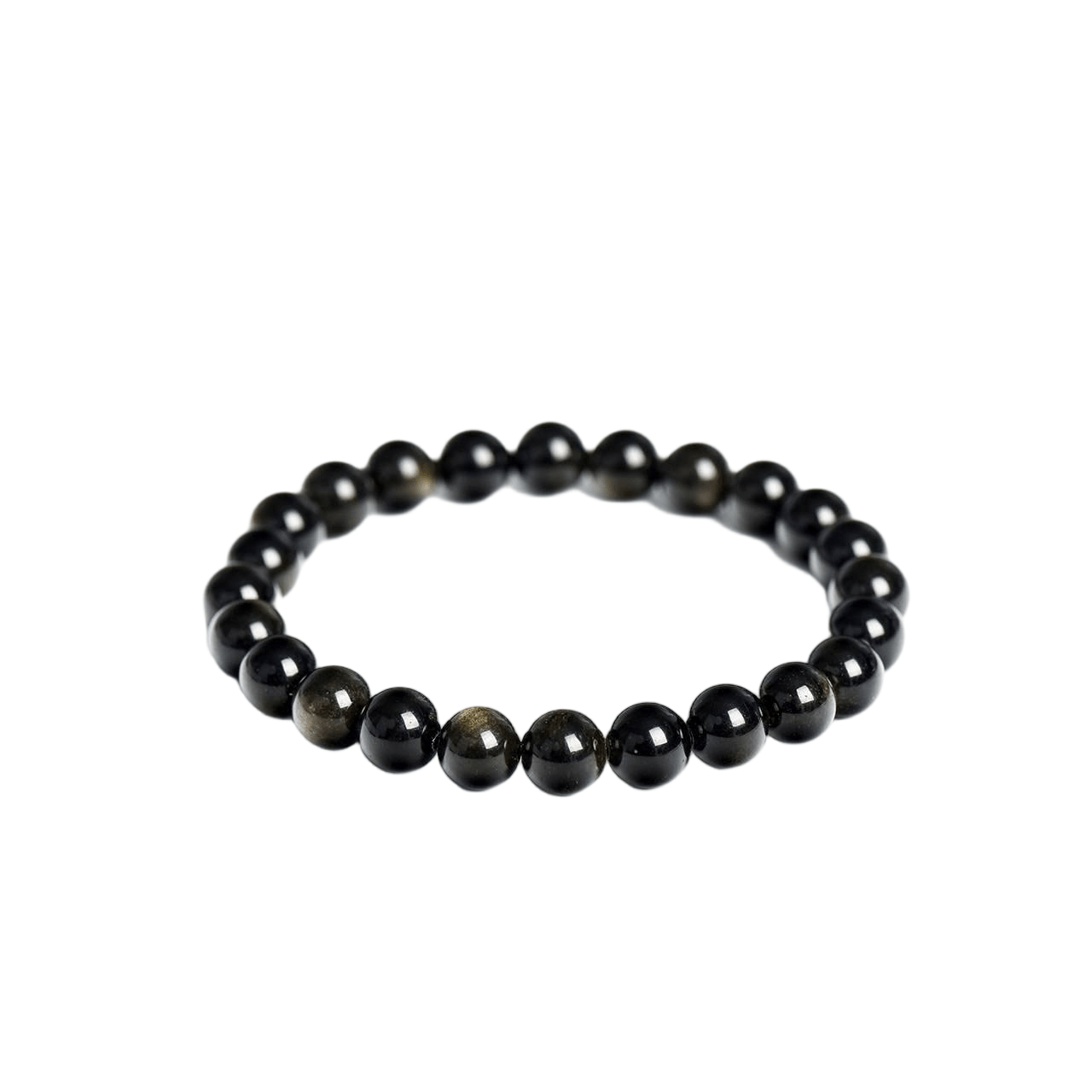 Custom Golden Obsidian Bracelet 8mm | Natural Volcanic Glass for Manifestation | Lithicgems - Lithicgems