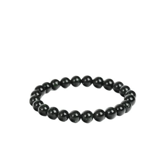 Custom Green Sandstone Bracelet 8mm | Sparkling Natural Stone Beaded Bracelet | Lithicgems - Lithicgems