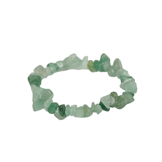 Custom Greenwood & Green Marble Chip Bracelet 7-8mm | Natural Stone Mixed Irregular Chip Stretch Bracelet | Lithicgems - Lithicgems