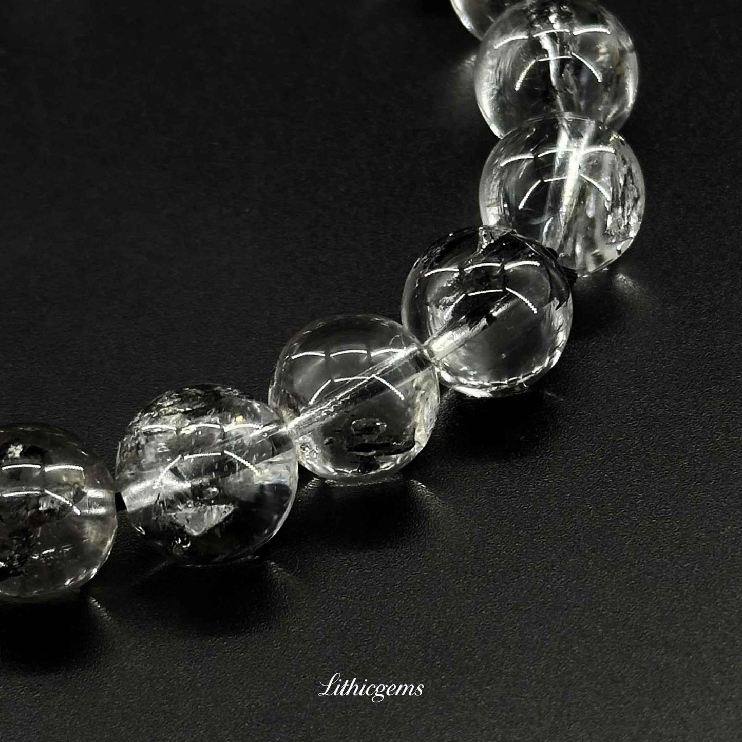 Custom Herkimer Diamond Bracelet - Ultimate Energy Amplifier & Crystal Purifier - Lithicgems