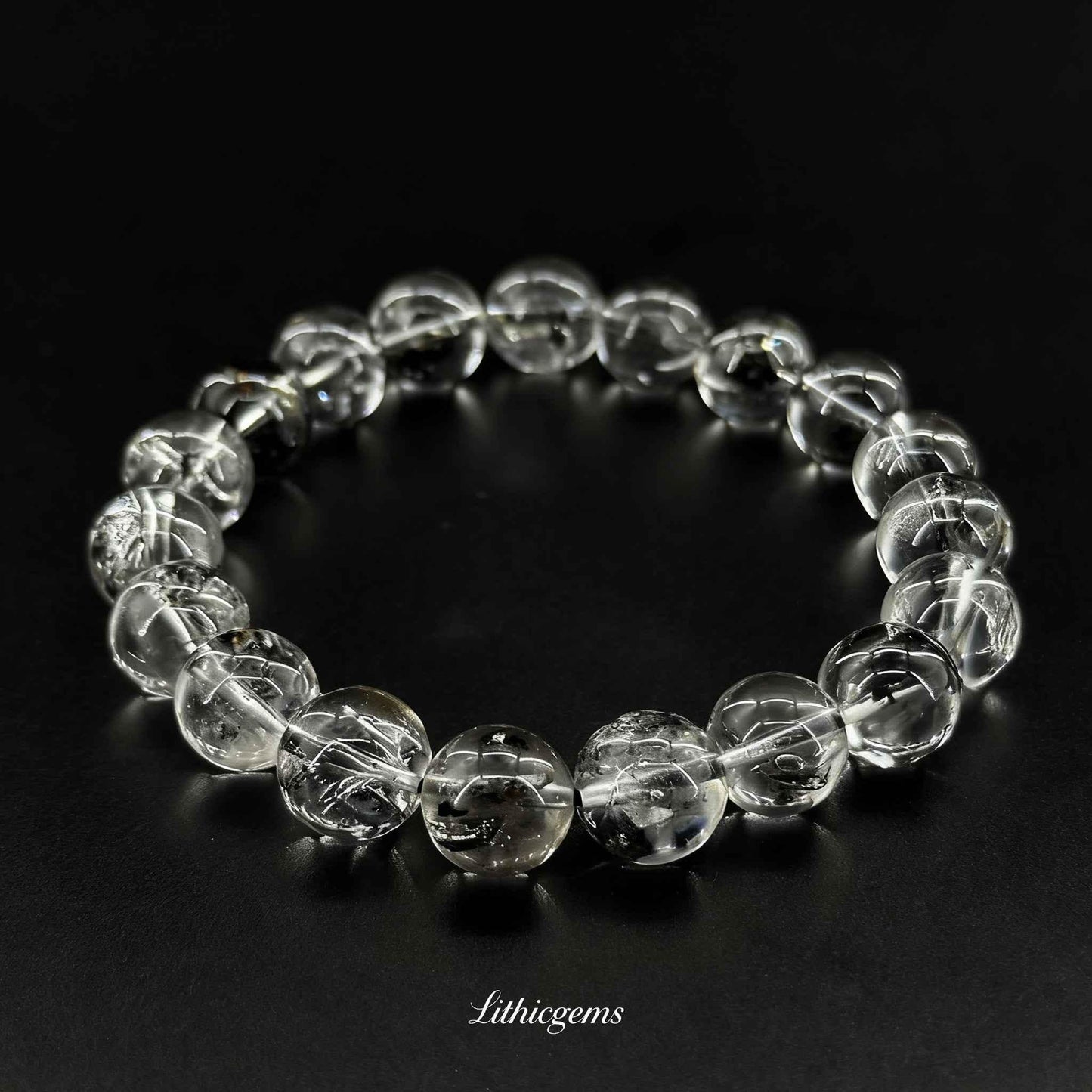 Custom Herkimer Diamond Bracelet - Ultimate Energy Amplifier & Crystal Purifier - Lithicgems